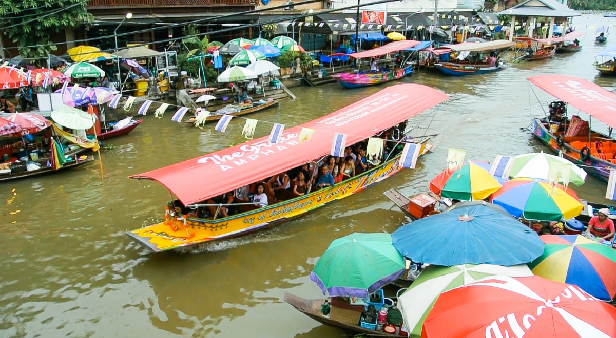 Mercado flotante de Amphawa